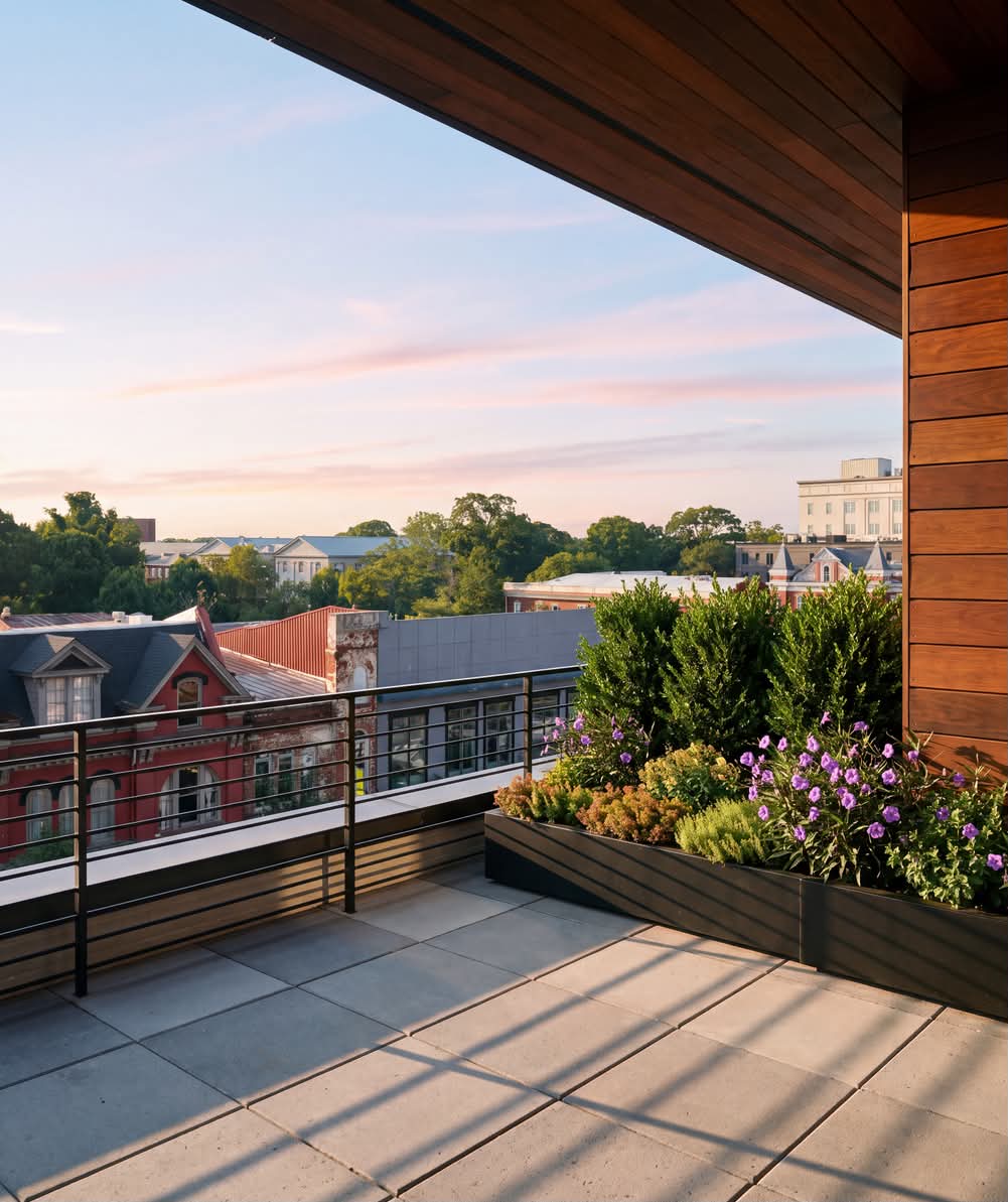 Private covered terrace overlooking downtown Athens